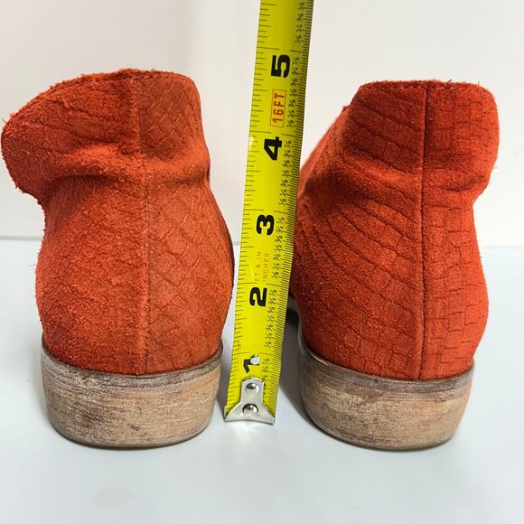 Free People Royale D'Orsay Flat Carmine Orange Suede Womens EUR 39 / Size 8.5 - Picture 4 of 14